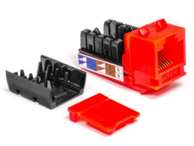 Provo SynConnect Cat-5e Keystone Jack 90-Degree Red  SC-CAT5J-Red