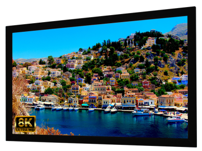 150" EluneVision 16:9 Reference AudioWeave EVO 8K Fixed Frame Screen - EV8K-F3AW-150-1.15