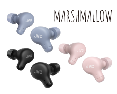 JVC Marshmallow True Wireless Earbud in Black - HA-A18T-B