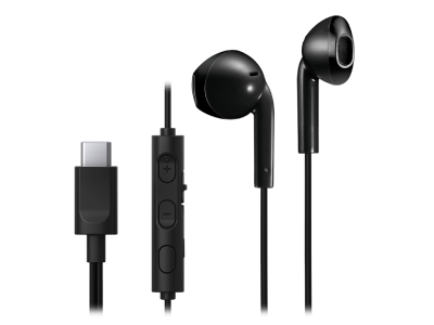 JVC USB-C Bud Type Inner Ear Headphones in Black - HA-FR17UC-B