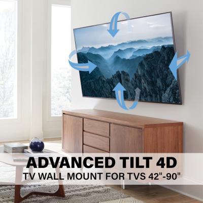 Sanus Large Advanced Tilt 4D TV Wall Mount for TVs 42"-90" - VDLT17-B1