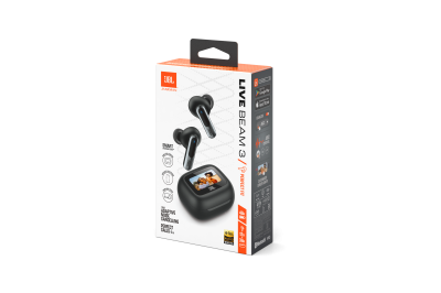 JBL Live Beam 3 True Wireless Noise-Cancelling Earbuds in Black - JBLLIVEBEAM3BLKAM