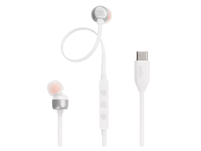 JBL Tune 310C Wired In-Ear USB-C Headphone in White - JBLT310CWHTAM